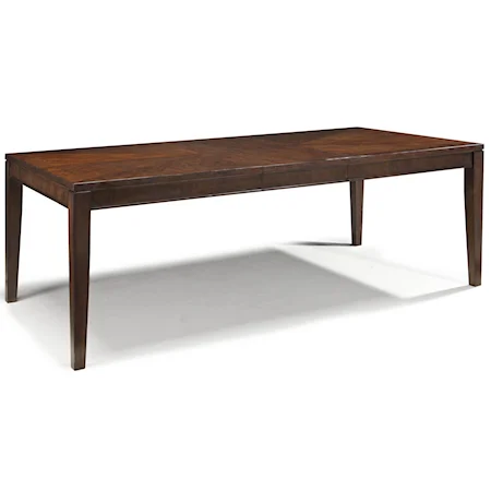 Leg Dining Table with Rectangular Top and (1) 18-Inch Extension Leaf